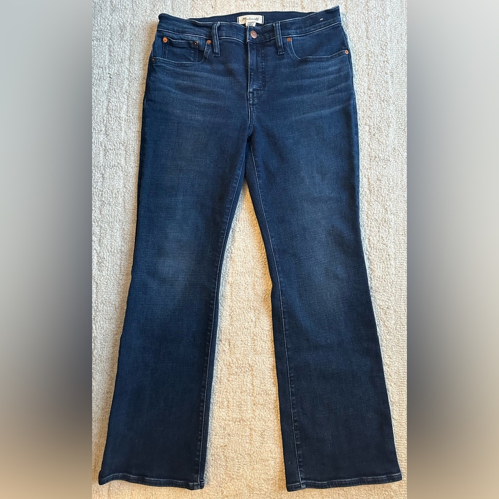 Madewell Kick Out Full Length 30P Petite Dark Blue wash